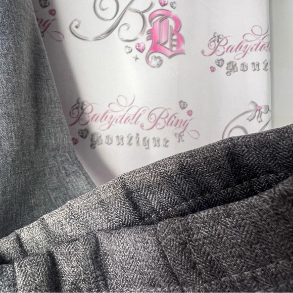 Bebe sport coat jacket windbreaker raincoat fleece interior grey with crystals - Picture 8 of 8